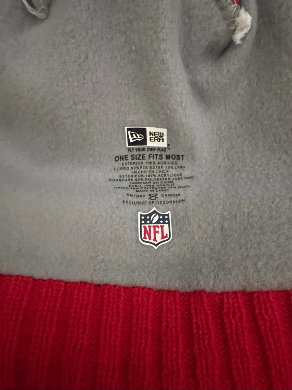 New Era Red and Yellow Knit Pom Beanie + Red Cuffed KC Beanie